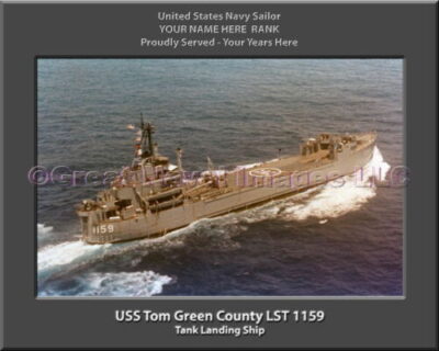 USS Tom Green County LST 1159 Personalized Navy Ship Photo