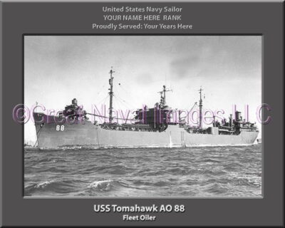 USS Tomahawk AO 88 Personalization Navy Ship Photo