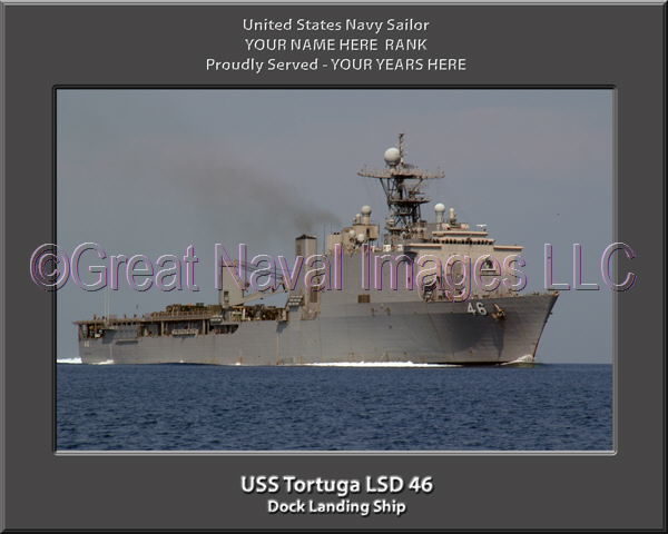 USS Tortuga LSD 46 Personalized Navy Ship Photo