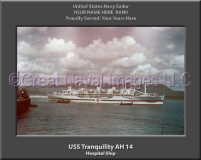 USS Tranquility AH 14 Personalization Navy Ship Photo