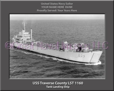 USS Traverse County LST 1160 Personalized Navy Ship Photo