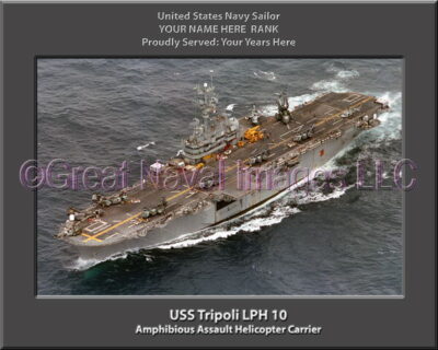 USSA Tripioli LPH 10 Personalized Navy Ship Photo