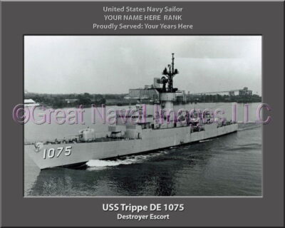 USS Trippe DE 1075 Personalized Navy Ship Photo
