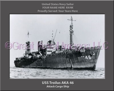 USS Troilus AKA 46 Personalization Navy Ship Photo