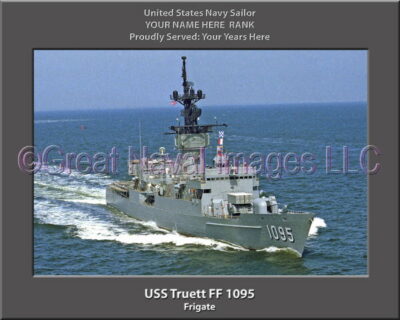 USS Truett FF 1095 Personalized Ship Photo on Canvas