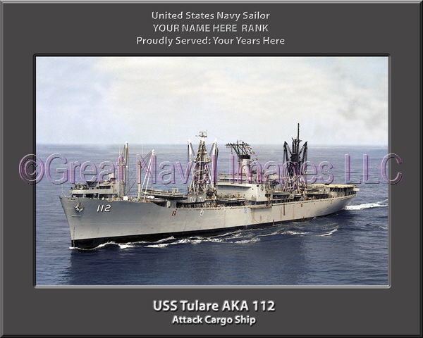 USS Tulare AKA 112 Personalization Navy Ship Photo