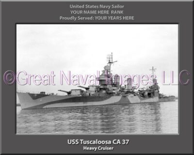 USS Tuscaloosa CA 37 Personalized Navy Ship Photo Printed on Canvas