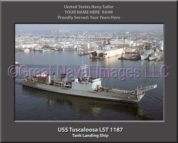 USS Tuscaloosa LST 1187 Personalized Navy Ship Photo