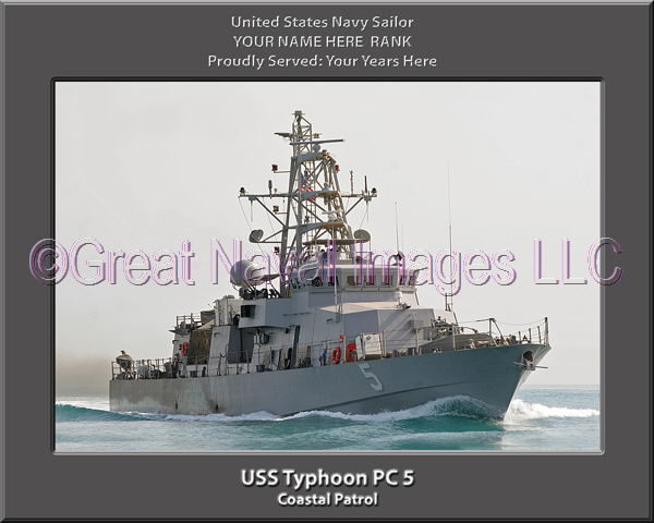 USS Typhoon PC 5 Personalized Photo on Canvas