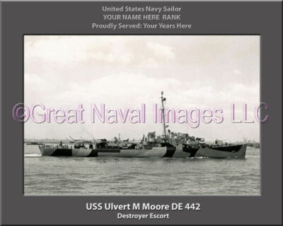 USS Ulvert M Moore DE 442 Personalized Navy Ship Photo