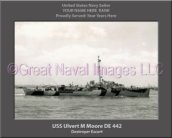 USS Ulvert M Moore DE 442 Personalized Navy Ship Photo