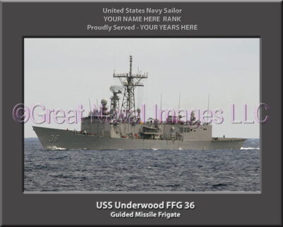 USS Underwood FFG 36 Personalized Ship Photo on Canvas