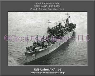 USS Union AKA 106 Personalization Navy Ship Photo