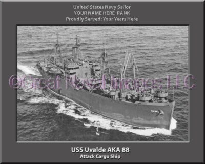 USS Uvalde AKA 88 Personalization Navy Ship Photo