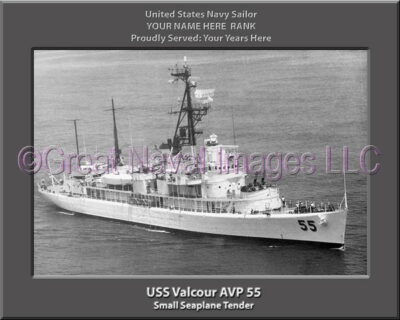 USS Valcour AVP 55 Personalization Navy Ship Photo