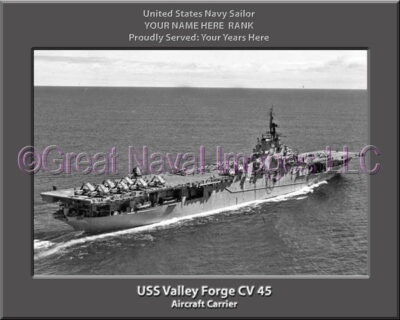USS Valley Forge CV 45 Personalized Photo on Canvas