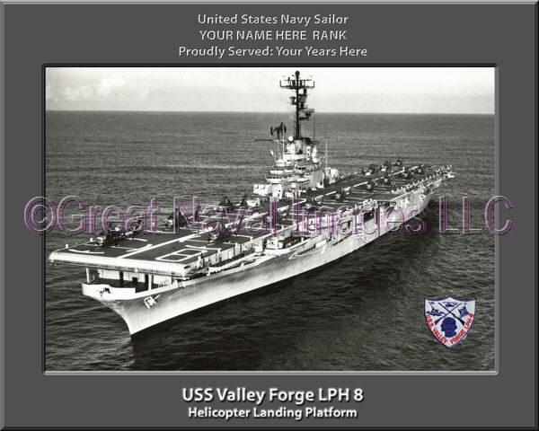 USS Valley Forge LPH 8 Personalized Navy Ship Photo