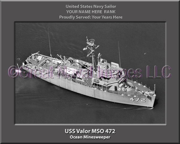 USS Valor MSO 472 Personalized Photo on Canvas