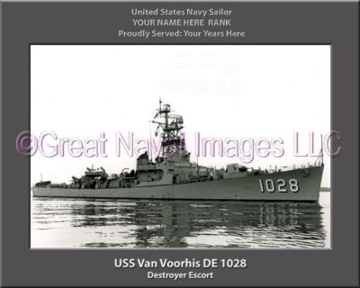 USS Van Voorhis DE 1028 Personalized Navy Ship Photo