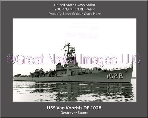 USS Van Voorhis DE 1028 Personalized Navy Ship Photo