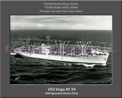 USS Vega AF 59 Personalization Navy Ship Photo