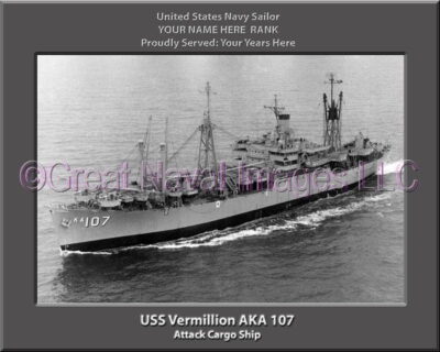 USS Vermillion AKA 107 Personalization Navy Ship Photo