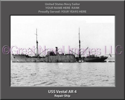 USS Vestal AR 4 Personalized Navy Ship Photo
