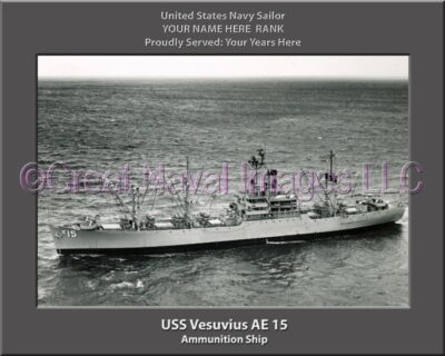 USS Vesuvuis AE 15 Personalization Navy Ship Photo