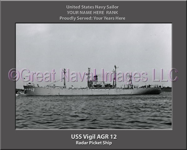 USS Vigil AGR 12 Personalization Navy Ship Photo