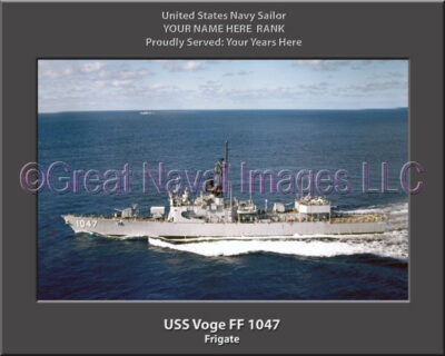USS Voge Personalized Ship Photo on Canvas