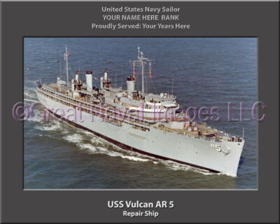 USS Vulcan AR 5 Personalization Navy Ship Photo