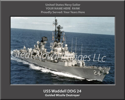 USS Waddell DDG 24 Personalized Navy Ship Photo
