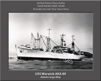 USS Warwick AKA 89 Personalized Navy Ship Photo