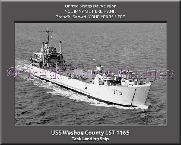 USS Washoe County LST 1165 Personalized Navy Ship Photo