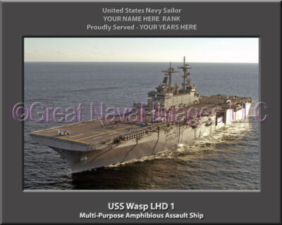 USS Wasp LHD 1 Personalized Navy Ship Photo