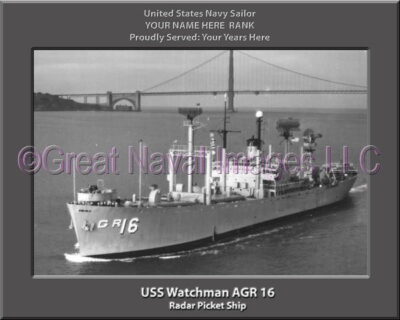 USS Watchman AGR 16 Personalization Navy Ship Photo