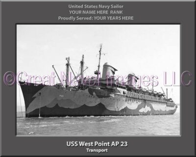 USS West Point AP 23 Personalized Navy Ship Photo