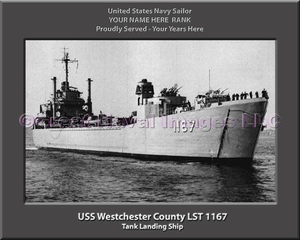 USS Westchester County LST 1167 Personalized Navy Ship Photo