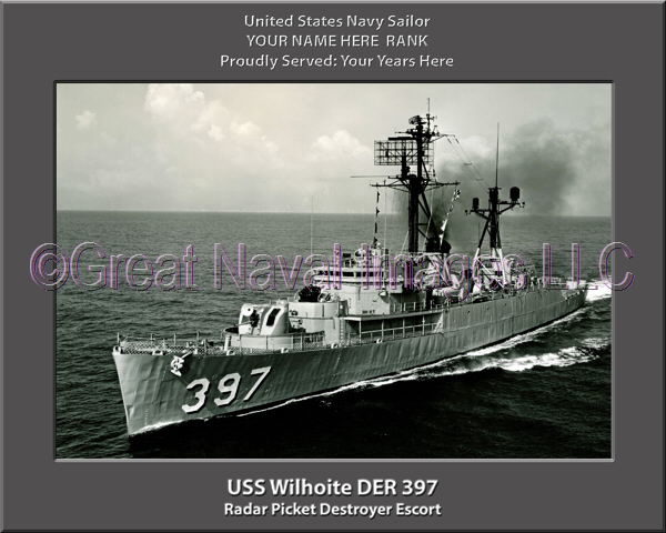 USS Whiloite DER 397 Personalized Navy Ship Photo