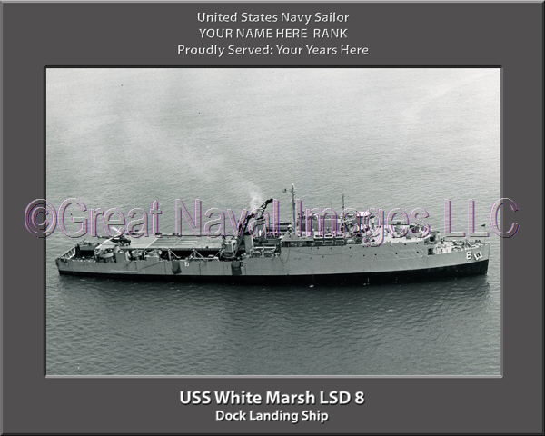 USS White Marsh LSD 8 Personalized Navy Ship Photo