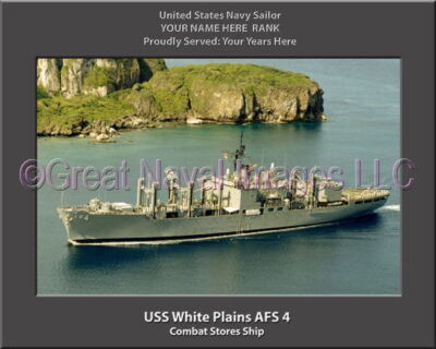 USS White Plains AFS 4 Personalization Navy Ship Photo