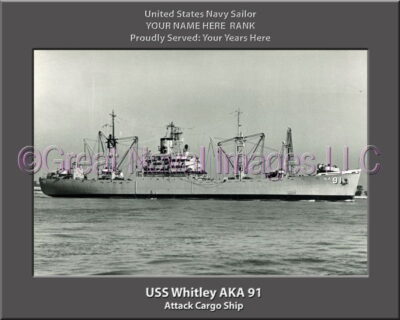 USS Whitley AKA 91 Personalization Navy Ship Photo