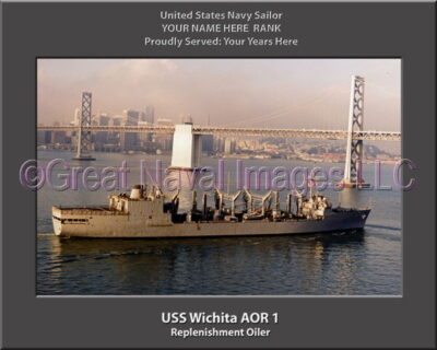USS Wichita AOR 1 Personalization Navy Ship Photo