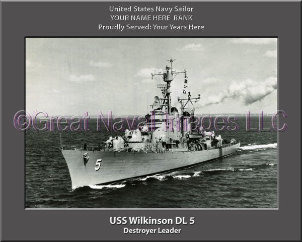 USS Wilkinson DL 5 Personalized Ship Photo on Canvas