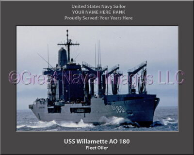 USS Willamette AO 180 Personalization Navy Ship Photo