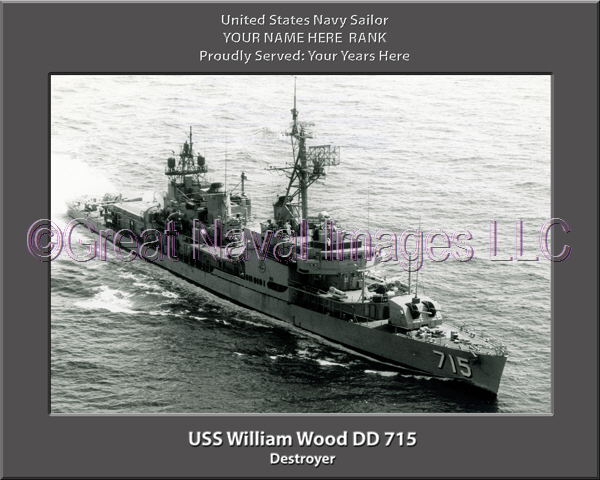 USS William Wood DD 715 Personalized Ship Photo 2 ⋆ Personalized US