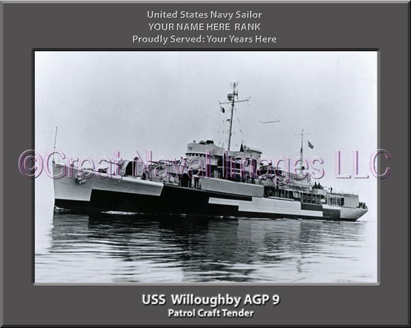USS Willoughby AGP 9 Personalization Navy Ship Photo