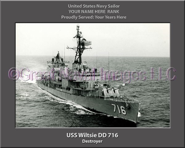 USS Wiltsie DD 716 Personalized Navy Ship Photo