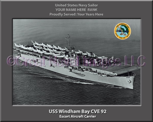 USS Windham Bay CVE 92 Personalized Photo on Canvas