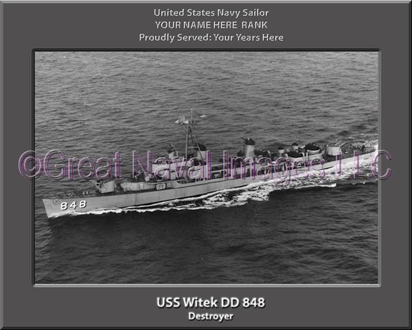 USS Witek DD 848 Personalized Navy Ship Photo